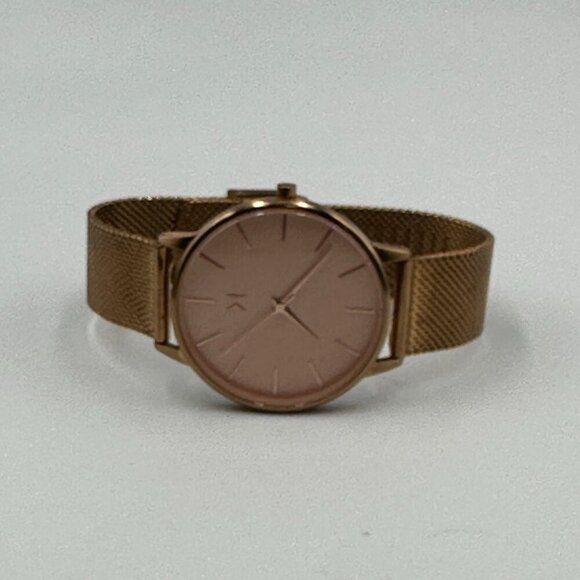 MVMT Hermosa Watch Women Rose Gold Tone 38MM Dial Mesh Band New Battery 8.5\
